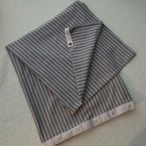 Grey and White Striped Vinyasa Scarf